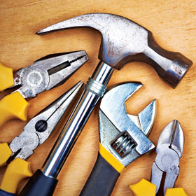 hammers pliers and wrenches